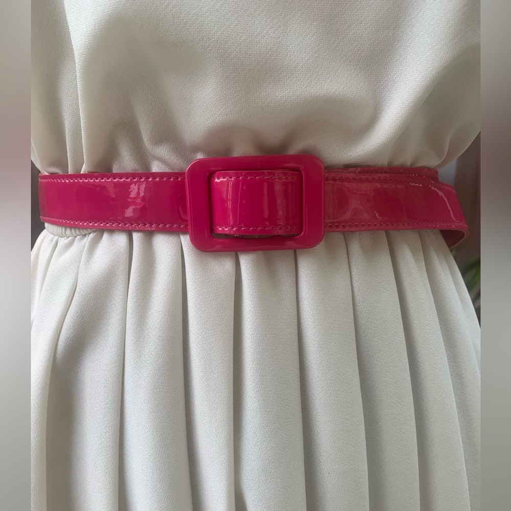 2/$20 Vintage Pink vinyl Belt
